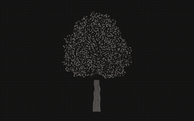 still standing: an animated ink-style tree swaying in simulated wind
